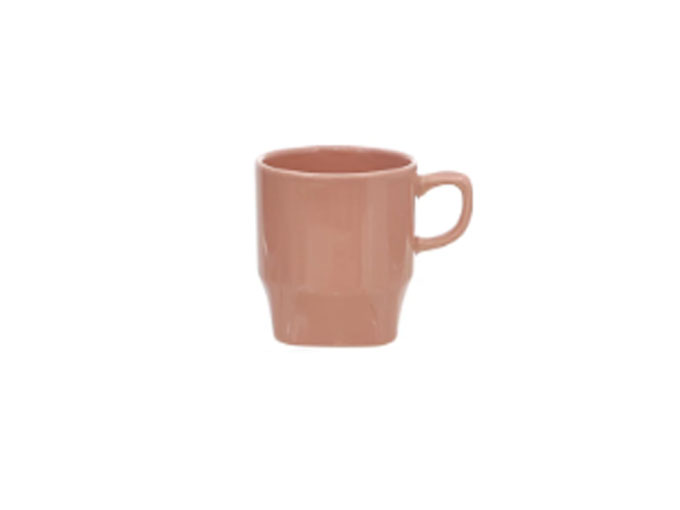Xícara Perla Base Quadrada 240mL Rosa