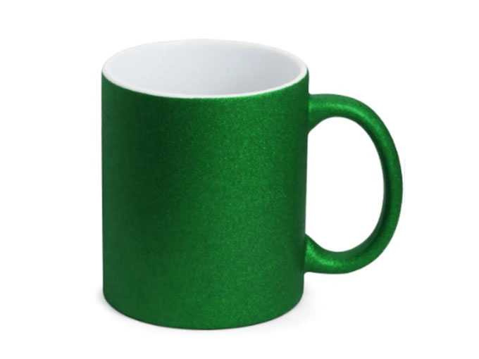 Caneca Cerâmica Glitter Verde