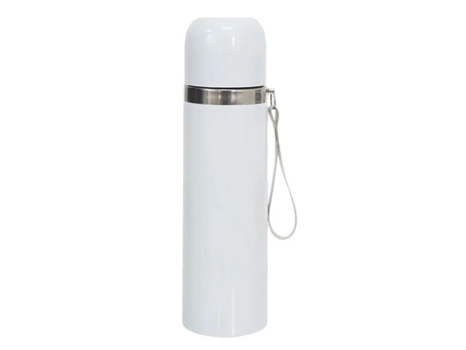 Garrafa Térmica com Tampa Branca 450ML Inox