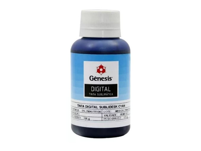 Tinta Sublimativa Gênesis Ciano 100ml
