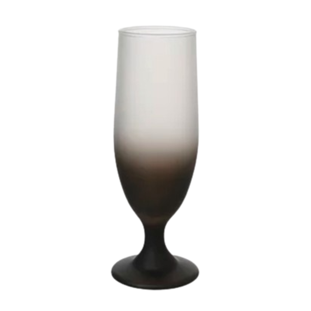 Taça de Cerveja Jateada Degradê Preto 370mL