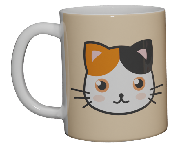 Caneca Gatinho Tricolor